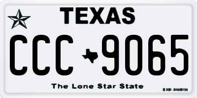 TX license plate CCC9065