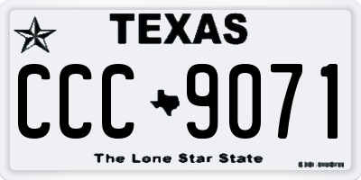 TX license plate CCC9071