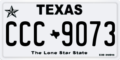 TX license plate CCC9073