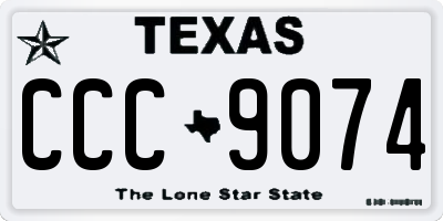 TX license plate CCC9074