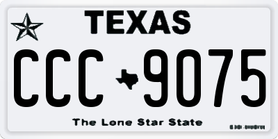 TX license plate CCC9075