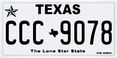 TX license plate CCC9078