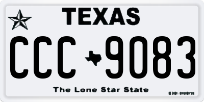 TX license plate CCC9083