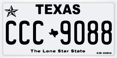TX license plate CCC9088
