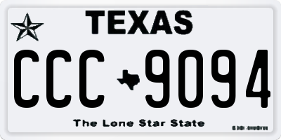TX license plate CCC9094
