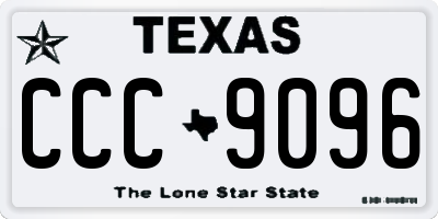 TX license plate CCC9096