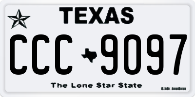 TX license plate CCC9097