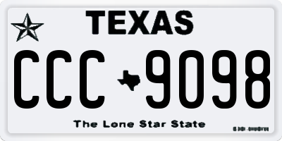 TX license plate CCC9098