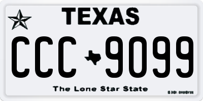 TX license plate CCC9099