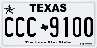 TX license plate CCC9100