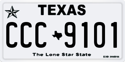TX license plate CCC9101