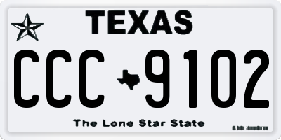 TX license plate CCC9102