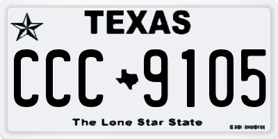 TX license plate CCC9105