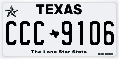 TX license plate CCC9106