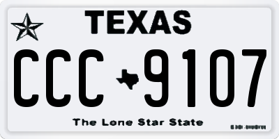 TX license plate CCC9107