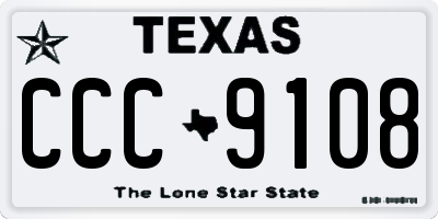TX license plate CCC9108