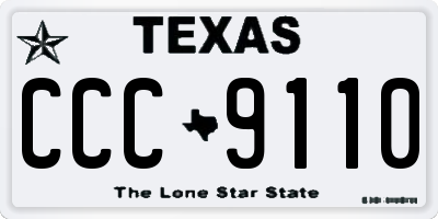 TX license plate CCC9110