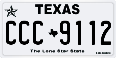 TX license plate CCC9112