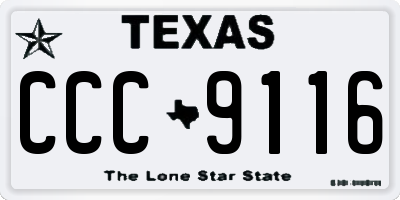 TX license plate CCC9116