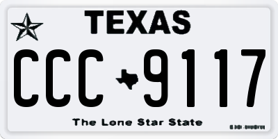 TX license plate CCC9117
