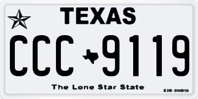 TX license plate CCC9119