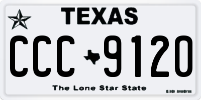 TX license plate CCC9120