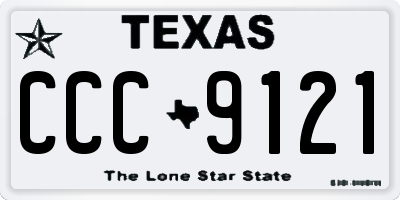 TX license plate CCC9121