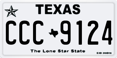 TX license plate CCC9124