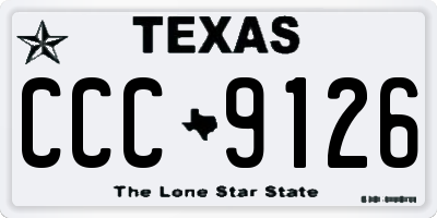 TX license plate CCC9126