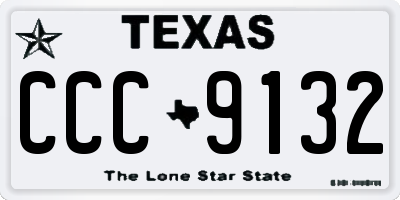 TX license plate CCC9132