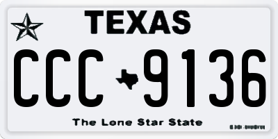 TX license plate CCC9136