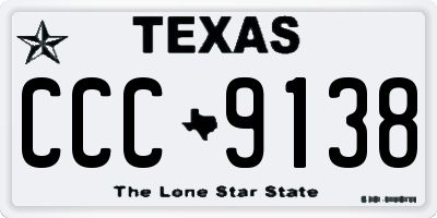 TX license plate CCC9138