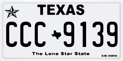 TX license plate CCC9139