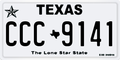 TX license plate CCC9141