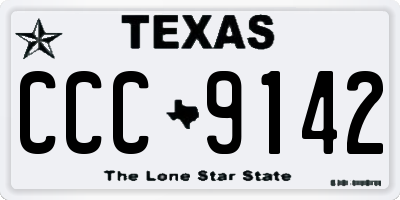 TX license plate CCC9142