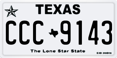 TX license plate CCC9143
