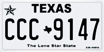 TX license plate CCC9147