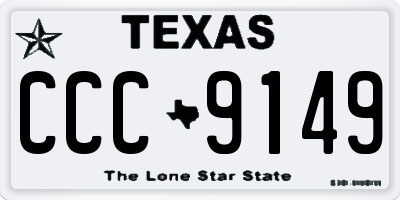 TX license plate CCC9149