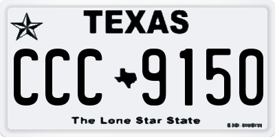 TX license plate CCC9150
