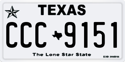 TX license plate CCC9151
