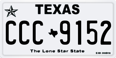 TX license plate CCC9152