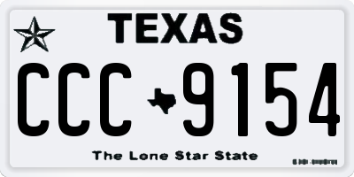 TX license plate CCC9154