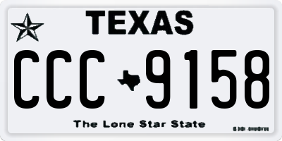TX license plate CCC9158