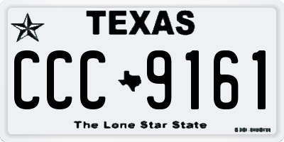 TX license plate CCC9161