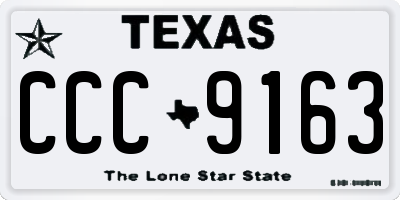 TX license plate CCC9163