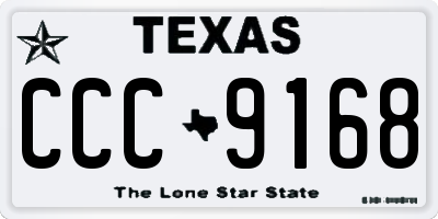 TX license plate CCC9168