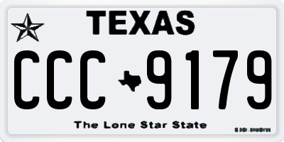 TX license plate CCC9179