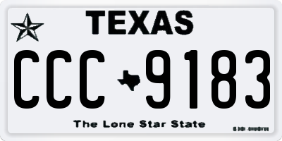 TX license plate CCC9183