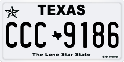 TX license plate CCC9186