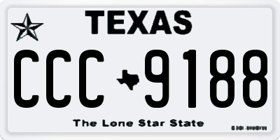 TX license plate CCC9188
